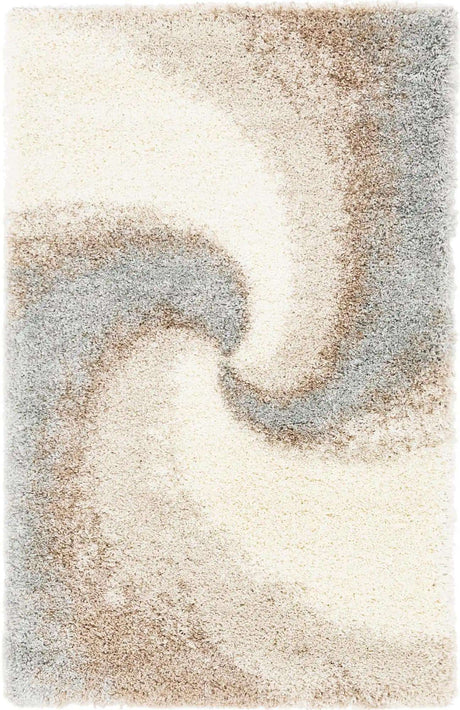 Khaki 3' 3 x 5' 3 Soft Touch Shag Rectangle Area Rug Thick Soft Touch Fluffy & Plush Shaggy Pile