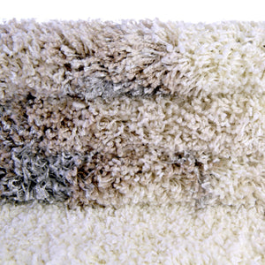 Khaki 3' 3 x 3' 3 Soft Touch Shag Round Area Rug Thick Soft Touch Fluffy & Plush Shaggy Pile