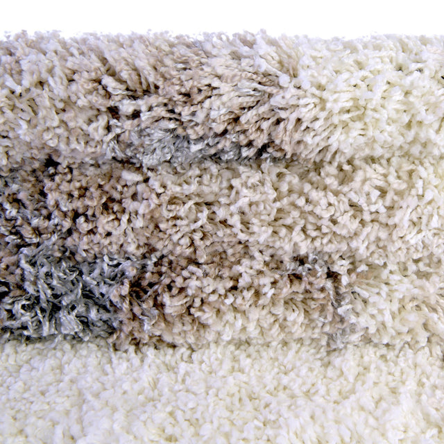 Khaki 3' 3 x 3' 3 Soft Touch Shag Round Area Rug Thick Soft Touch Fluffy & Plush Shaggy Pile