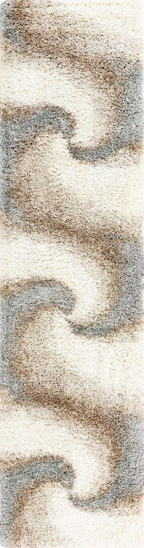Khaki 2' 7 x 10' Soft Touch Shag Runner Area Rug Thick Soft Touch Fluffy & Plush Shaggy Pile