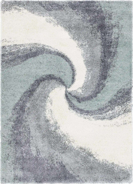 Sage Green 7' 10 x 11' Soft Touch Shag Rectangle Area Rug Thick Soft Touch Fluffy & Plush Shaggy Pile