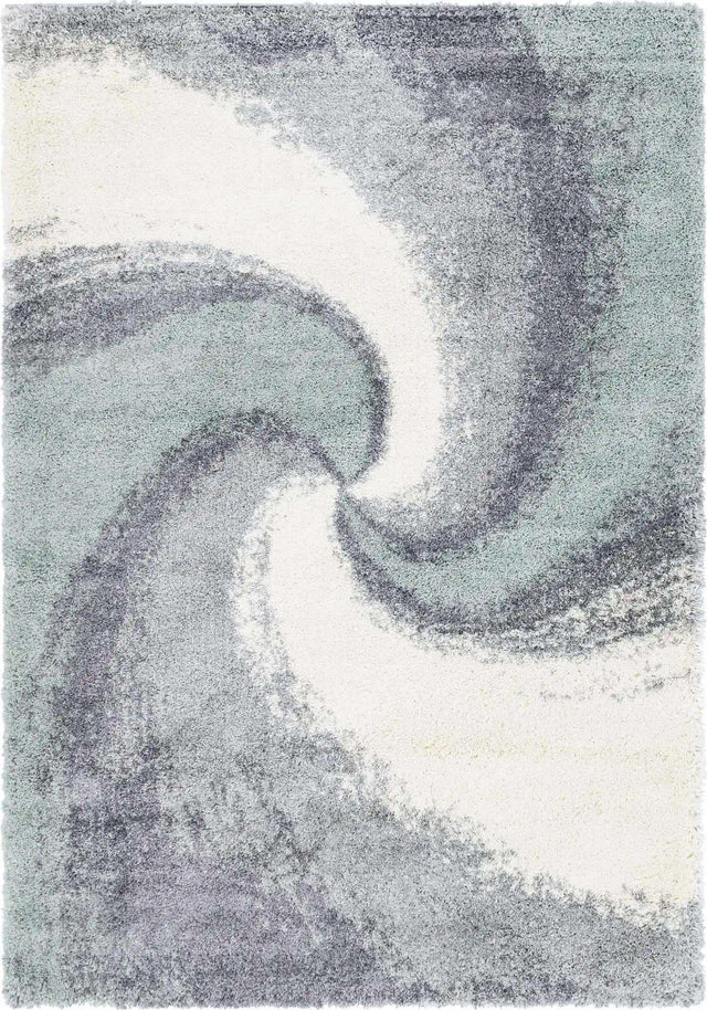 Sage Green 7' 1 x 10' Soft Touch Shag Rectangle Area Rug Thick Soft Touch Fluffy & Plush Shaggy Pile