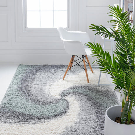 Sage Green 9' x 12' Soft Touch Shag Rectangle Area Rug Thick Soft Touch Fluffy & Plush Shaggy Pile 100% Polypropylene Unique Carpet for Modern Home Interiors for Sale at Rug Engine