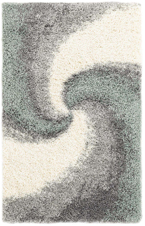 Sage Green 3' 3 x 5' 3 Soft Touch Shag Rectangle Area Rug Thick Soft Touch Fluffy & Plush Shaggy Pile