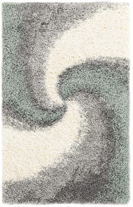 Sage Green 3' 3 x 5' 3 Soft Touch Shag Rectangle Area Rug Thick Soft Touch Fluffy & Plush Shaggy Pile