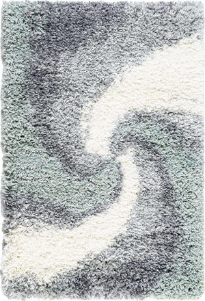 Sage Green 2' x 3' 1 Soft Touch Shag Rectangle Area Rug Thick Soft Touch Fluffy & Plush Shaggy Pile