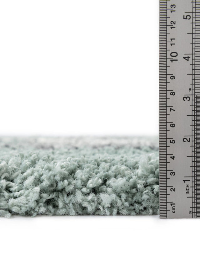 Sage Green 4' 1 x 4' 1 Soft Touch Shag Square Area Rug Thick Soft Touch Fluffy & Plush Shaggy Pile