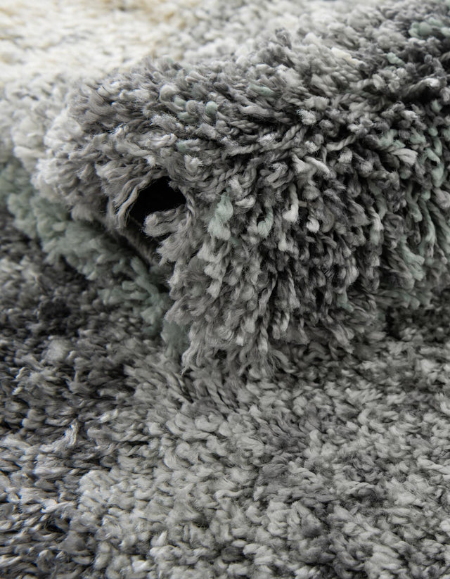 Sage Green 4' 1 x 4' 1 Soft Touch Shag Square Area Rug Thick Soft Touch Fluffy & Plush Shaggy Pile