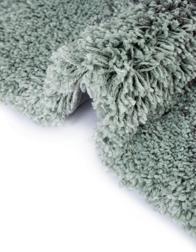 Sage Green 4' 1 x 4' 1 Soft Touch Shag Square Area Rug Thick Soft Touch Fluffy & Plush Shaggy Pile
