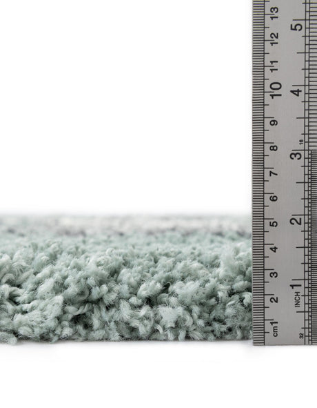 Sage Green 5' 3 x 5' 3 Soft Touch Shag Round Area Rug Thick Soft Touch Fluffy & Plush Shaggy Pile 100% Polypropylene Unique Carpet for Modern Home Interiors for Sale at Rug Engine