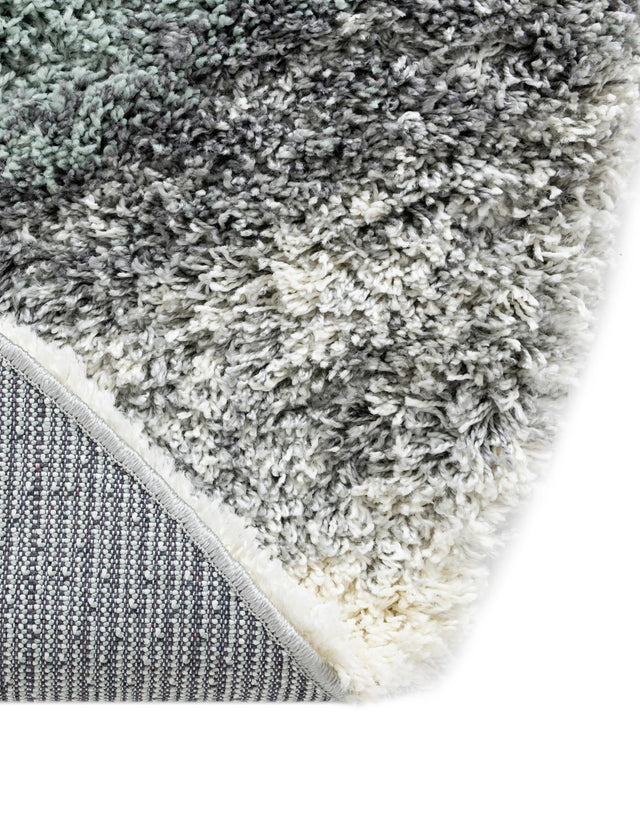 Sage Green 5' 3 x 5' 3 Soft Touch Shag Round Area Rug Thick Soft Touch Fluffy & Plush Shaggy Pile