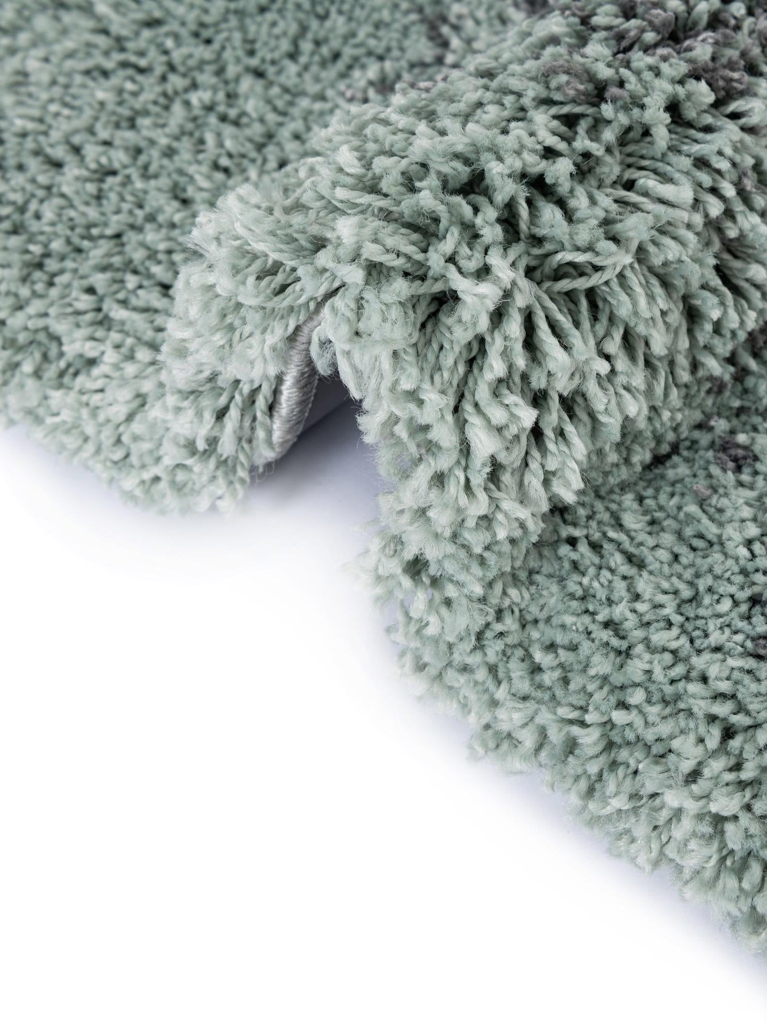 Sage Green 5' 3 x 5' 3 Soft Touch Shag Round Area Rug Thick Soft Touch Fluffy & Plush Shaggy Pile 100% Polypropylene Unique Carpet for Modern Home Interiors for Sale at Rug Engine
