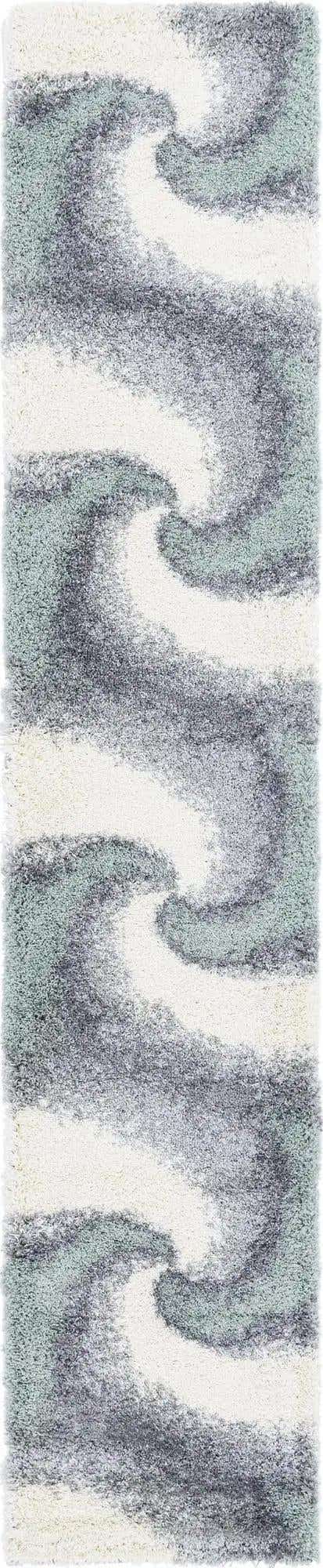 Sage Green 2' 7 x 13' 1 Soft Touch Shag Runner Area Rug Thick Soft Touch Fluffy & Plush Shaggy Pile