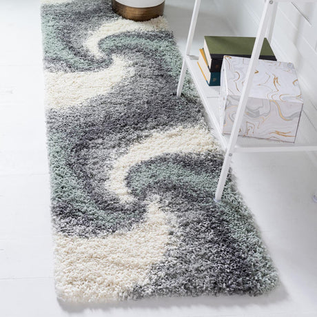 Sage Green 2' x 6' 7 Soft Touch Shag Runner Area Rug Thick Soft Touch Fluffy & Plush Shaggy Pile