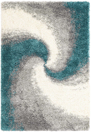 Turquoise 4' 1 x 6' 1 Soft Touch Shag Rectangle Area Rug Thick Soft Touch Fluffy & Plush Shaggy Pile
