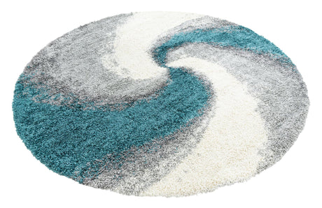 Turquoise 7' 10 x 7' 10 Soft Touch Shag Round Area Rug Thick Soft Touch Fluffy & Plush Shaggy Pile 100% Polypropylene Unique Carpet for Modern Home Interiors for Sale at Rug Engine