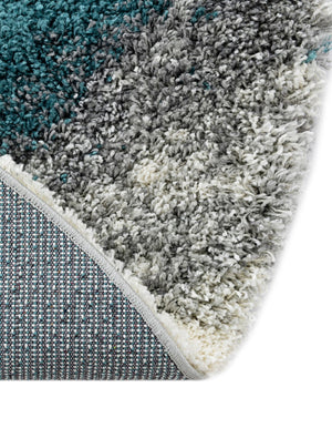 Turquoise 4' 1 x 4' 1 Soft Touch Shag Round Area Rug Thick Soft Touch Fluffy & Plush Shaggy Pile