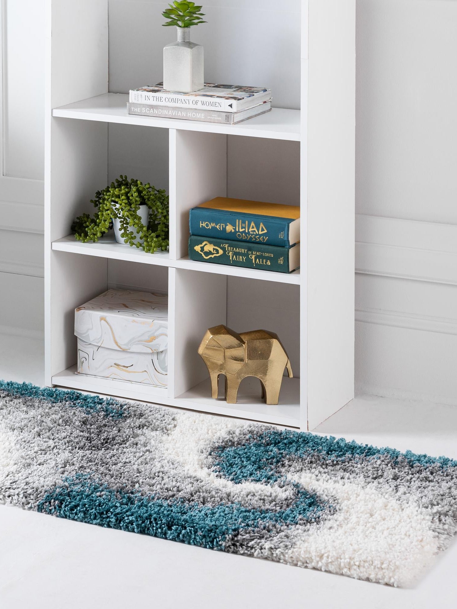 Turquoise 2' x 6' 7 Soft Touch Shag Runner Area Rug Thick Soft Touch Fluffy & Plush Shaggy Pile 100% Polypropylene Unique Carpet for Modern Home Interiors for Sale at Rug Engine