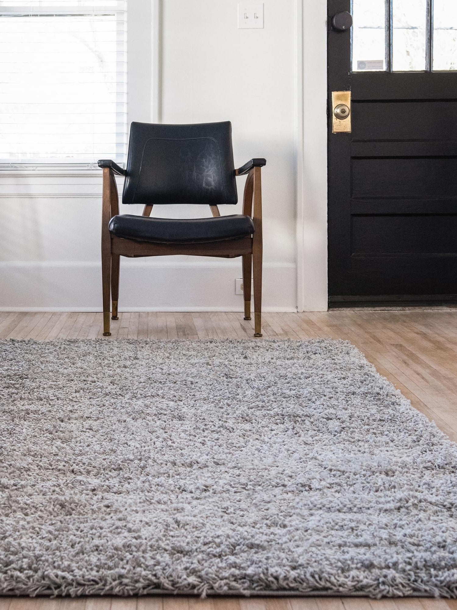 Cloud Gray 5' 3 x 5' 3 Solid Shag Square Area Rug Thick Soft Touch Fluffy & Plush Shaggy Pile Durable Minimalist Carpet for Classic Interior Design for Sale at Rug Engine