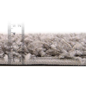Cloud Gray 8' x 8' Solid Shag Square Rug