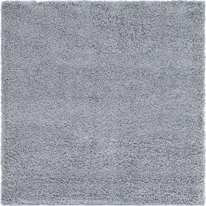 Cloud Gray 5' 3 x 5' 3 Solid Shag Square Area Rug Thick Soft Touch Fluffy & Plush Shaggy Pile