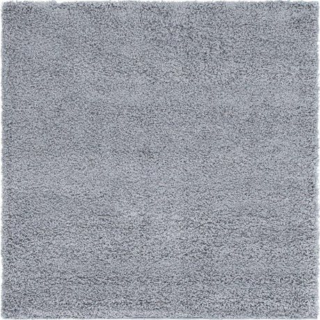 Cloud Gray 5' 3 x 5' 3 Solid Shag Square Area Rug Thick Soft Touch Fluffy & Plush Shaggy Pile