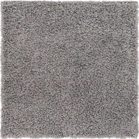 Cloud Gray 3' 1 x 3' 1 Solid Shag Square Area Rug Thick Soft Touch Fluffy & Plush Shaggy Pile