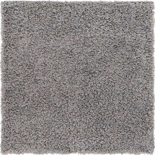 Cloud Gray 3' 1 x 3' 1 Solid Shag Square Area Rug Thick Soft Touch Fluffy & Plush Shaggy Pile