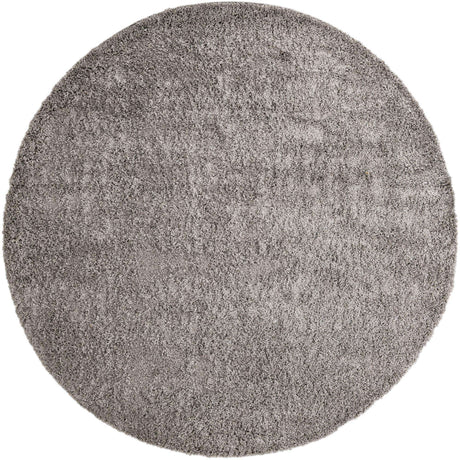 Cloud Gray 10' x 10' Solid Shag Round Area Rug Thick Soft Touch Fluffy & Plush Shaggy Pile