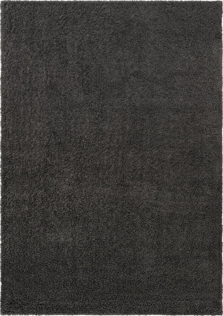 Graphite Gray 10' x 14' 1 Solid Shag Rectangle Area Rug Thick Soft Tou ...