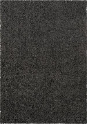 Graphite Gray 10' x 14' 1 Solid Shag Rectangle Area Rug Thick Soft Touch Fluffy & Plush Shaggy Pile