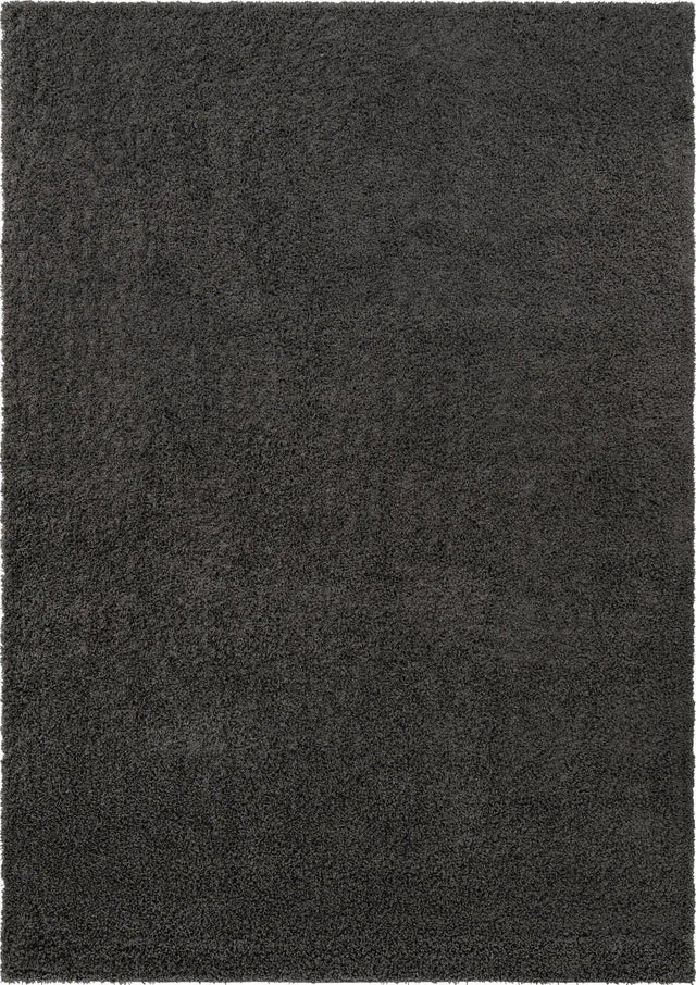 Graphite Gray 10' x 14' 1 Solid Shag Rectangle Area Rug Thick Soft Touch Fluffy & Plush Shaggy Pile