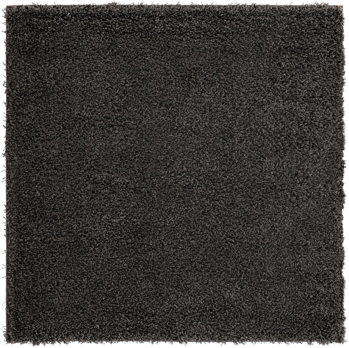 Graphite Gray 5' 3 x 5' 3 Solid Shag Square Area Rug Thick Soft Touch ...