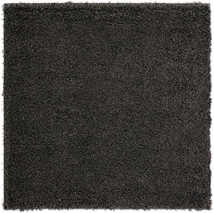 Graphite Gray 5' 3 x 5' 3 Solid Shag Square Area Rug Thick Soft Touch Fluffy & Plush Shaggy Pile