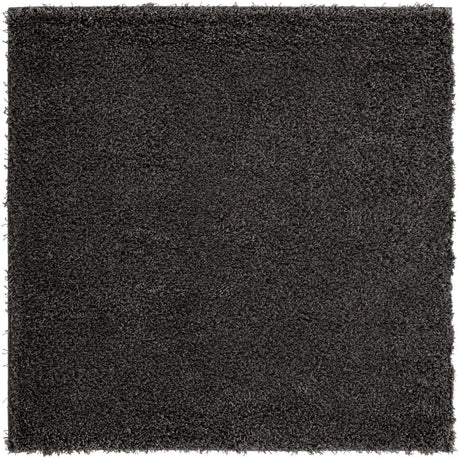 Graphite Gray 5' 3 x 5' 3 Solid Shag Square Area Rug Thick Soft Touch Fluffy & Plush Shaggy Pile