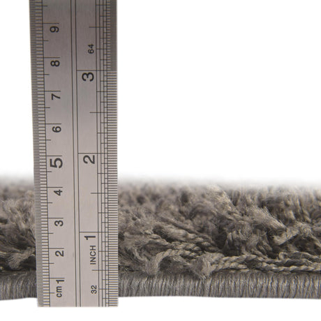 Graphite Gray 6' 1 x 6' 1 Solid Shag Octagon Area Rug Thick Soft Touch Fluffy & Plush Shaggy Pile Durable Minimalist Carpet for Classic Interior Design for Sale at Rug Engine