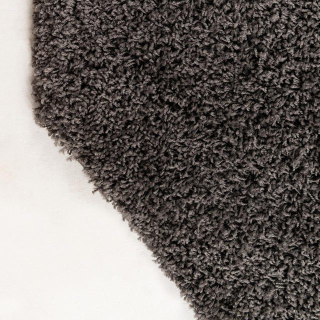 Graphite Gray 4' 1 x 4' 1 Solid Shag Octagon Area Rug Thick Soft Touch Fluffy & Plush Shaggy Pile