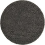 Graphite Gray 5' 3 x 5' 3 Solid Shag Round Area Rug Thick Soft Touch Fluffy & Plush Shaggy Pile