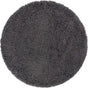 Graphite Gray 3' 1 x 3' 1 Solid Shag Round Area Rug Thick Soft Touch Fluffy & Plush Shaggy Pile