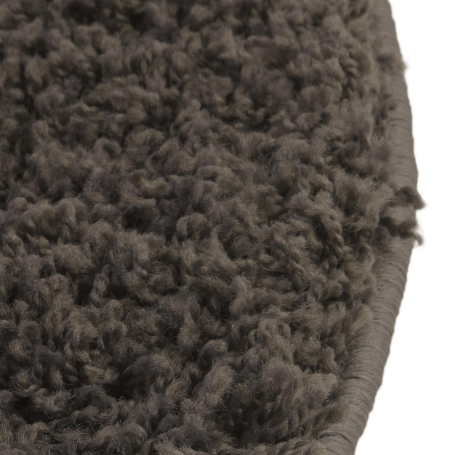Graphite Gray 3' 1 x 5' 3 Solid Shag Oval Area Rug Thick Soft Touch Fluffy & Plush Shaggy Pile Durable Minimalist Carpet for Classic Interior Design for Sale at Rug Engine
