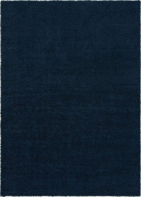 Sapphire Blue 10' x 14' 1 Solid Shag Rectangle Area Rug Thick Soft Touch Fluffy & Plush Shaggy Pile