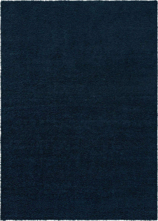 Sapphire Blue 10' x 14' 1 Solid Shag Rectangle Area Rug Thick Soft Touch Fluffy & Plush Shaggy Pile