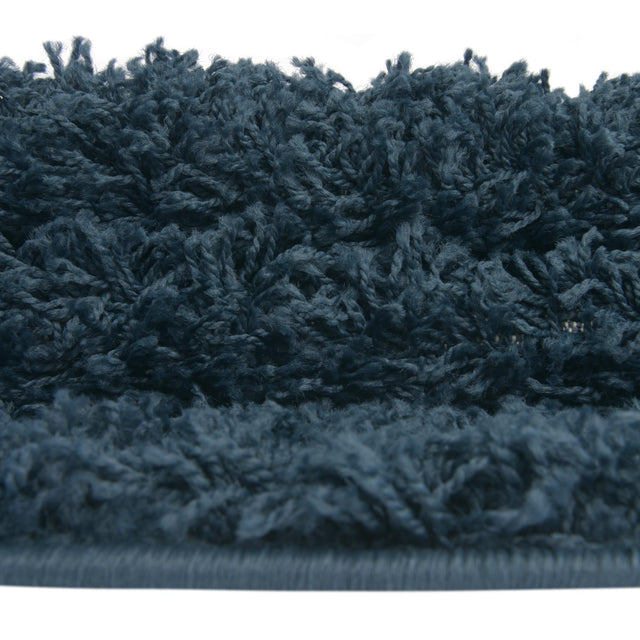 Sapphire Blue 2' 2 x 2' 2 Solid Shag Square Area Rug Thick Soft Touch Fluffy & Plush Shaggy Pile