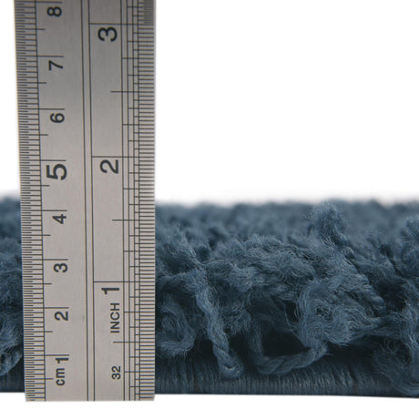 Sapphire Blue 4' 1 x 4' 1 Solid Shag Octagon Area Rug Thick Soft Touch Fluffy & Plush Shaggy Pile Durable Minimalist Carpet for Classic Interior Design for Sale at Rug Engine