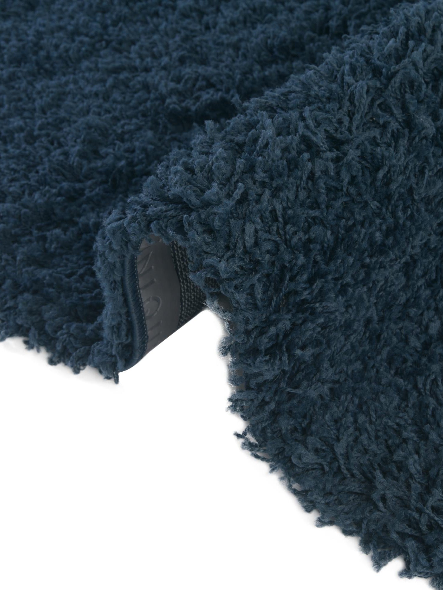Sapphire Blue 4' 1 x 4' 1 Solid Shag Octagon Area Rug Thick Soft Touch Fluffy & Plush Shaggy Pile Durable Minimalist Carpet for Classic Interior Design for Sale at Rug Engine