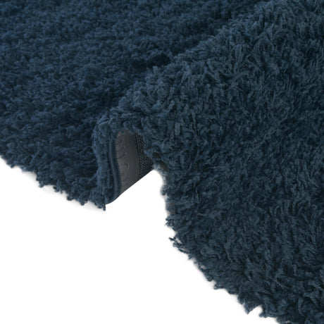 Sapphire Blue 4' 1 x 4' 1 Solid Shag Octagon Area Rug Thick Soft Touch Fluffy & Plush Shaggy Pile Durable Minimalist Carpet for Classic Interior Design for Sale at Rug Engine