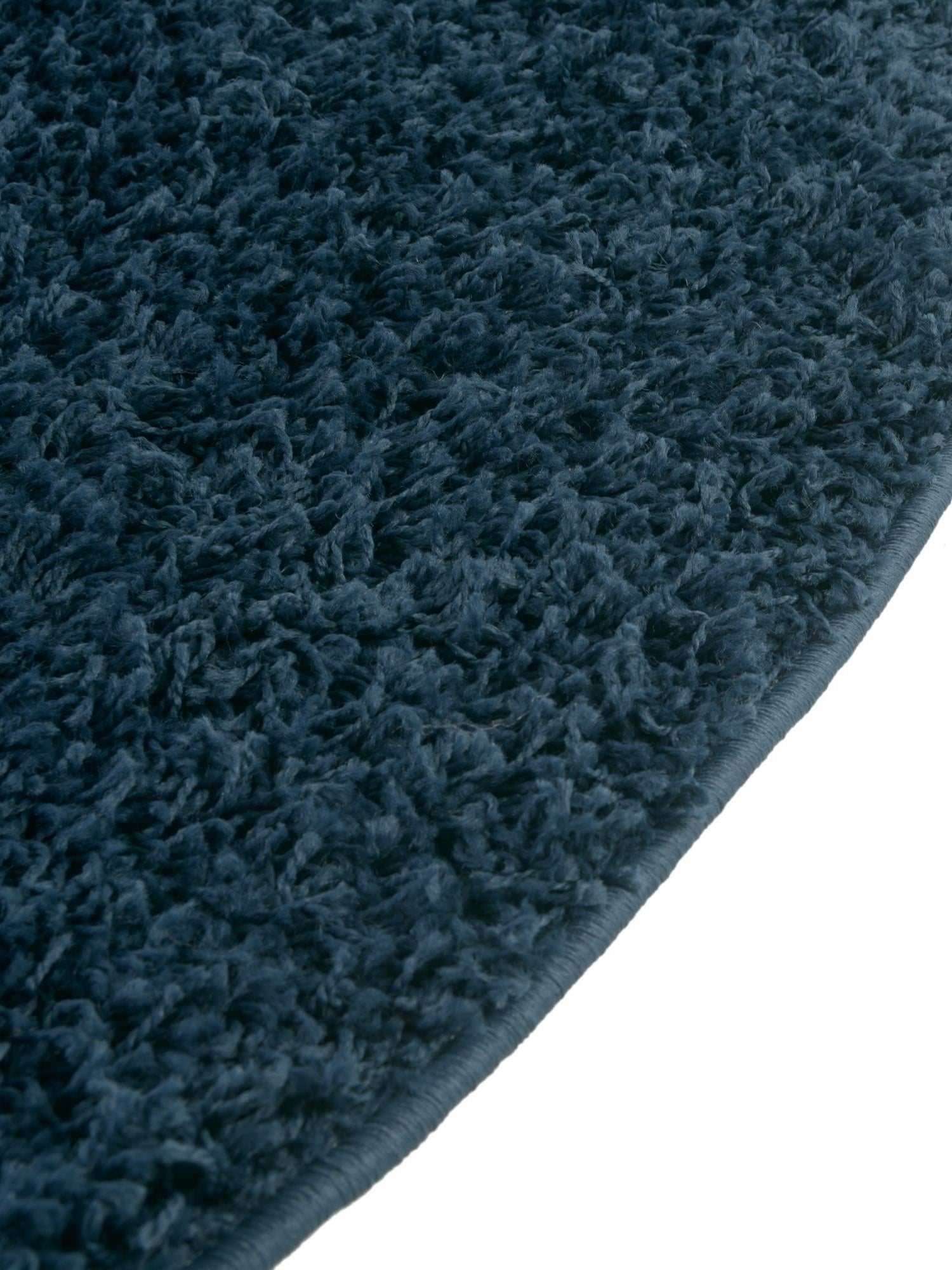 Sapphire Blue 7' 10 x 10' Solid Shag Oval Area Rug Thick Soft Touch Fluffy & Plush Shaggy Pile Durable Minimalist Carpet for Classic Interior Design for Sale at Rug Engine
