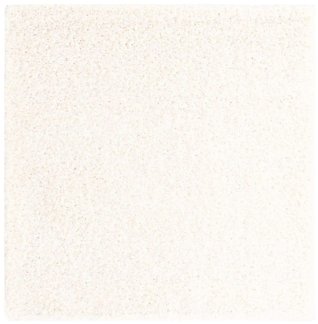 Snow White 5' 3 x 5' 3 Solid Shag Square Area Rug Thick Soft Touch Fluffy & Plush Shaggy Pile