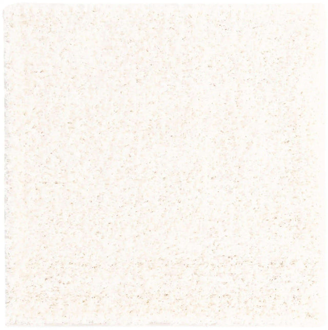 Snow White 3' 1 x 3' 1 Solid Shag Square Area Rug Thick Soft Touch Fluffy & Plush Shaggy Pile