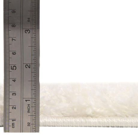 Snow White 6' 1 x 6' 1 Solid Shag Octagon Area Rug Thick Soft Touch Fluffy & Plush Shaggy Pile Durable Minimalist Carpet for Classic Interior Design for Sale at Rug Engine